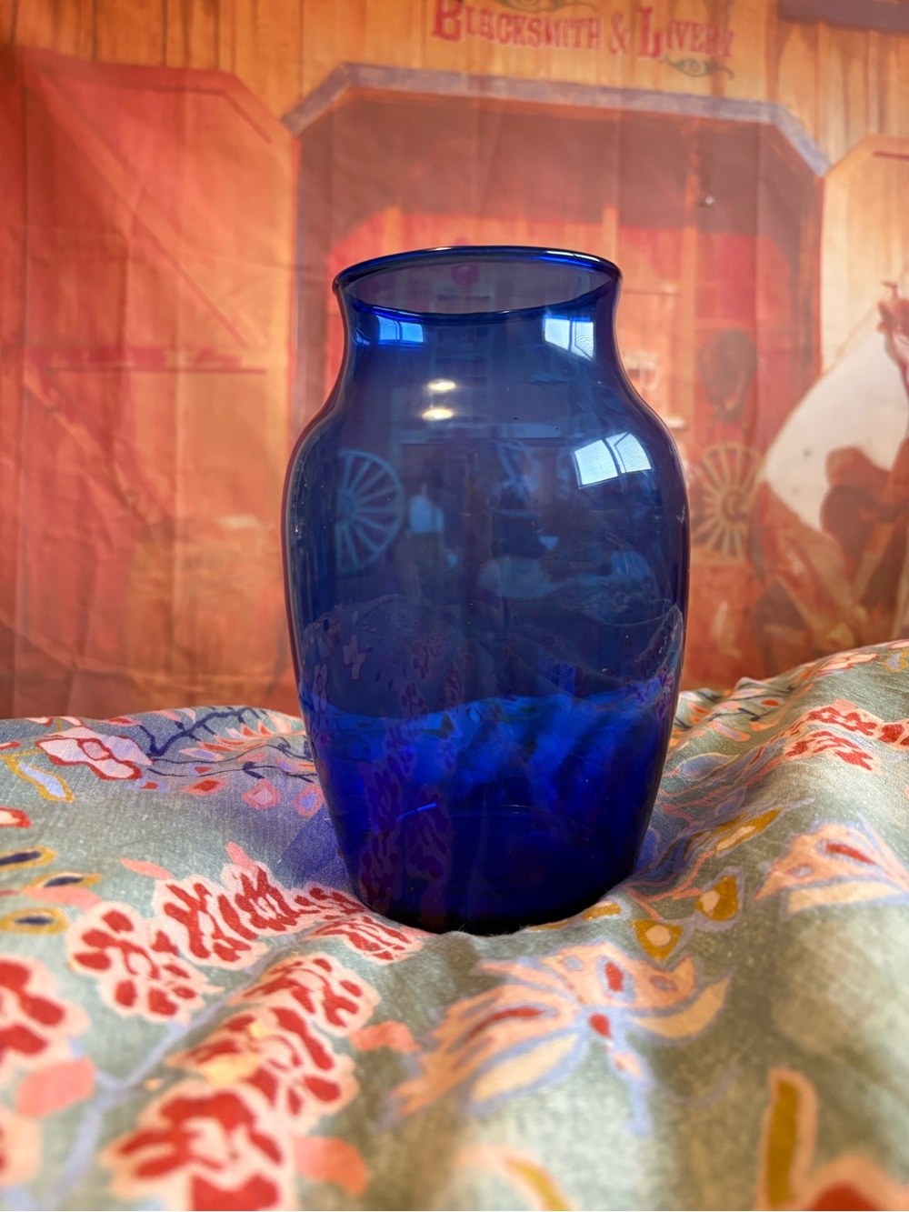 3/$10 Vintage Cobalt Blue Glass Vase